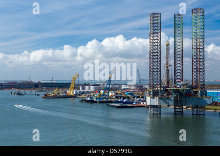 Le port de commerce de Galveston, Texas, USA, Amérique latine. Banque D'Images