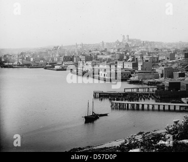 Vue de Signal Hill, à St. John's, T.-N., vers 1900 Banque D'Images