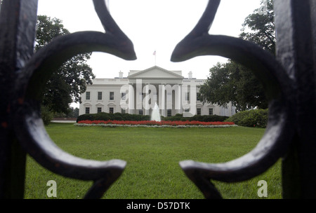 La Maison Blanche est la résidence officielle et le lieu de travail du Président des États-Unis d'Amérique, White House,1600 Pennsylvania Ave, Banque D'Images