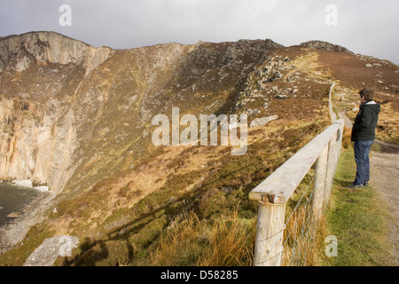 Les falaises de Slieve League, Co Donegal Banque D'Images