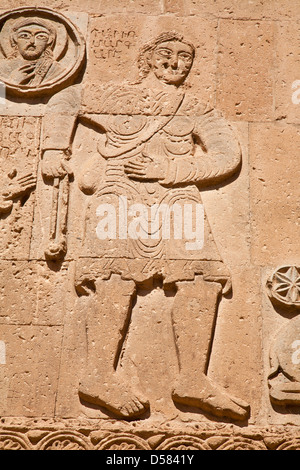 Plus de détails, l'église de la Sainte Croix, la cathédrale arménienne, l'île Akdamar, lac de Van, au sud-est de l'Anatolie, Turquie, Asie Banque D'Images