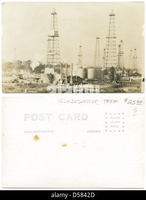 Scène de champ de pétrole, East Texas Banque D'Images