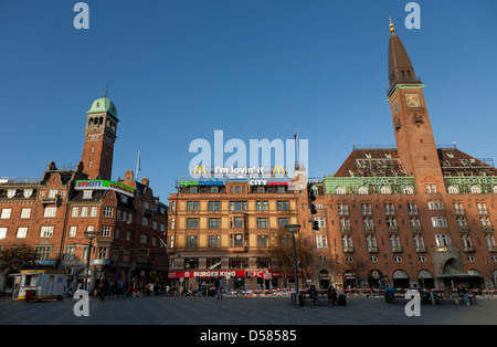 Copenhague, Danemark, le Scandic Palace Hotel sur la place principale Banque D'Images