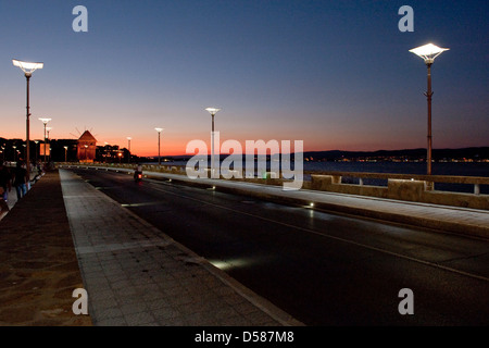 Nessebar, Bulgarie, promenade du port dans l'humeur du soir Banque D'Images