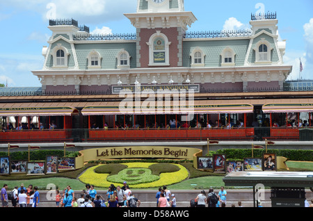 Entrée de Magic Kingdom de Disney Orlando Floride Banque D'Images