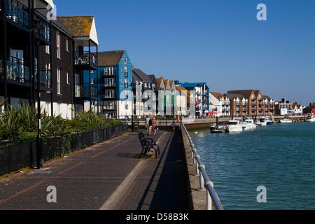 Le port sur la rivière Arun à Littlehampton, West Sussex Banque D'Images