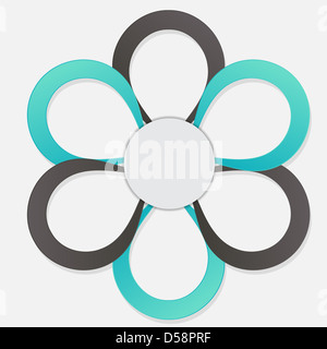 Concept de bannières colorées en forme de fleurs circulaires pour les différents business design. Vector illustration Banque D'Images