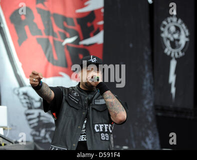 L'équipe hiphop US Cypress Hill avec Sen Dog effectue au Rock am Ring Festival au Nurburgring en Allemagne, Nuerburg, 06 juin 2010. Le festival de quatre jours complets avec 85 000 visiteurs. Photo : Harald TITTEL Banque D'Images