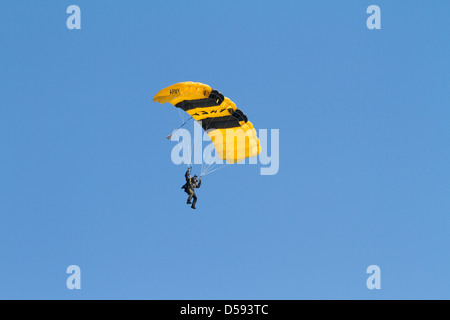 Membre de l'U S Army, Golden Knights parachute Banque D'Images