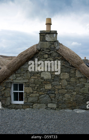 Carloway Gearrannan Blackhouse Village Isle Of Lewis Western Isles Hébrides extérieures en Écosse Angleterre Europe Banque D'Images