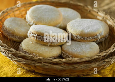 Les cookies ou d'Amérique du Sud Alfajores biscuits Banque D'Images