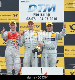 Jamie Green gagne sur au norisring Nuremberg, Allemagne, 04 juillet 2010. Les maîtres allemand de voitures de tourisme (DTM), la race a eu lieu le 04 juillet. Photo : David Ebener Banque D'Images