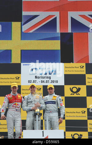 Jamie Green gagne sur au norisring Nuremberg, Allemagne, 04 juillet 2010. Les maîtres allemand de voitures de tourisme (DTM), la race a eu lieu le 04 juillet. Photo : David Ebener Banque D'Images