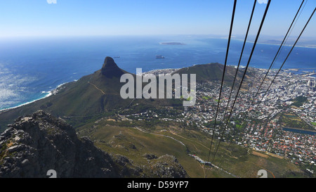 Vue depuis la montagne de la table, Cape Town, Afrique du Sud Banque D'Images