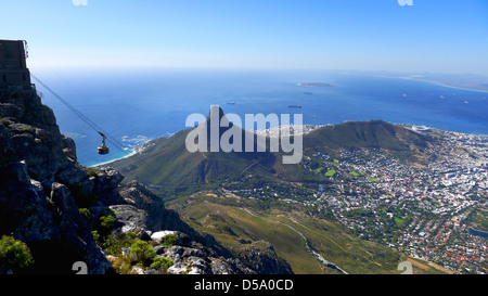 Vue depuis la montagne de la table, Cape Town, Afrique du Sud Banque D'Images