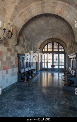 Palais des Grands Maîtres des Chevaliers de Rhodes, Grèce Banque D'Images