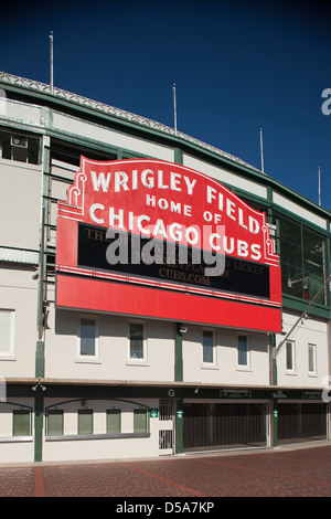 Entrée principale CHICAGO CUBS BASEBALL WRIGLEY FIELD MARQUEE (©ZACHARY TAYLOR DAVIS 1914) CHICAGO ILLINOIS USA Banque D'Images