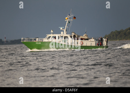 Flensburg, Allemagne, le bateau des douanes à Flensburg Foerde Lodge am Meer Banque D'Images