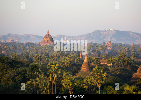 Vues aériennes de Bagan Myanmar Banque D'Images