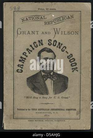 Subvention nationale républicaine et Wilson Song-Book Campagne Banque D'Images