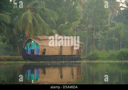 Tôt le matin sur les Backwaters du Kerala, Inde du Sud Banque D'Images