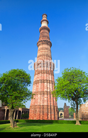 Qutb Minar, New Delhi, Inde Banque D'Images