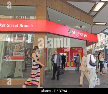 ST GEORGE, direction générale de la Banque mondiale à Sydney, Australie. Photo Tony Gale Banque D'Images