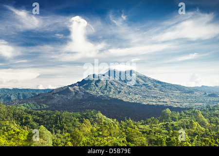 Mont Batur à Bali, matin Banque D'Images