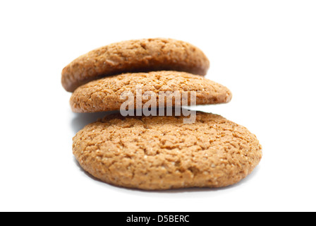 Trois biscuits isolated on white Banque D'Images