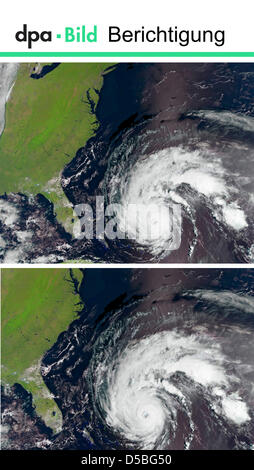 Cher client, nous avons le regret de devoir vous informer que les deux images d'EUMETSAT de l'ouragan 'Comte' que wew envoyée aujourd'hui sont mal datée. Les images satellite ont été prises le 01 septembre. Vous avez déjà reçu les photos d'une version corrigée. Nous vous demandons votre excuse et m'excuse de l'erreur. Cordialement, Le dpa photo 24. Tél. Photo : EUMETSAT 030-2852-31515 Banque D'Images