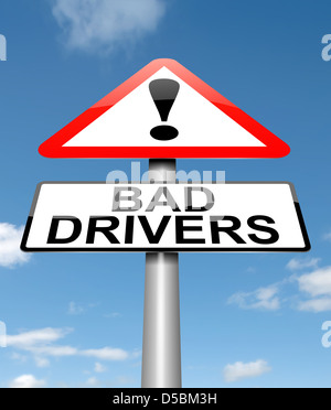 Mauvais conducteurs concept. Banque D'Images