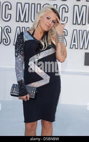 Natalie Horler, chanteuse de "Cascada", assiste à la 2010 MTV Video Music Awards au Nokia Theatre de Los Angeles, USA, 12 septembre 2010. Photo : Hubert Boesl Banque D'Images