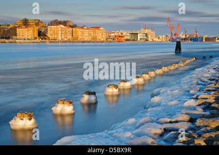 Rivière et les aines de la rivière Göta, Göteborg, Suède, Europe Banque D'Images