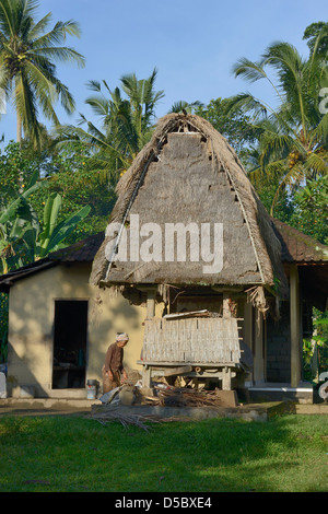 L'Asie, INDONÉSIE, Bali, Ubud, région Centre, village d'artistes, maison traditionnelle Banque D'Images