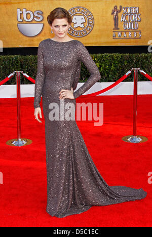 Stana Katic actrice canadienne participe à la 16e Conférence annuelle des Screen Actors Guild Awards au Shrine Auditorium à Los Angeles, Californie, USA, 23 janvier 2010. La Screen Actors Guild récompense l'excellence dans cinq films et huit heures de catégories. Photo : Hubert Boesl Banque D'Images