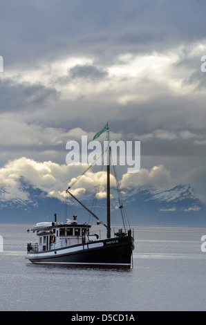 Le David B, un bateau utilisé pour la croisière restauré tours, l'Alaska. Banque D'Images