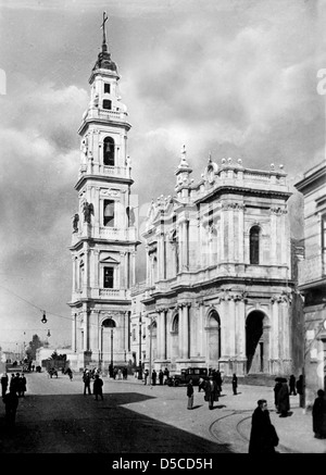 Cathédrale de Pompéi et la piazza en Italie Europe 1940 Banque D'Images