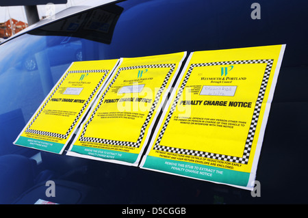 "Les billets de parking' 'ticket' 'parking' Parking avis 'bien' Banque D'Images