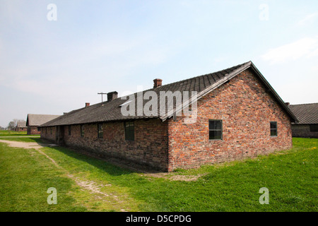 Camp d'Auschwitz, un ancien camp d'extermination nazi en Pologne. Banque D'Images