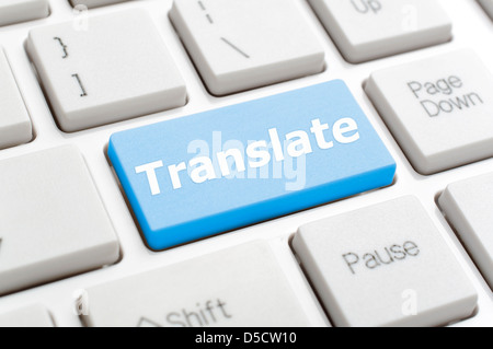 Translate sur clavier Banque D'Images