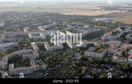 Magdeburg, Allemagne, vue aérienne de la ville de neuf Olvenstedt Banque D'Images