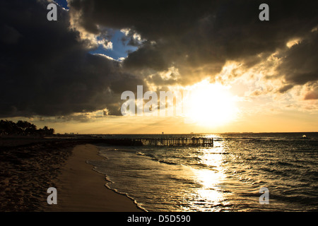 Playa Norte, Isla Mujeres, Mexique Banque D'Images