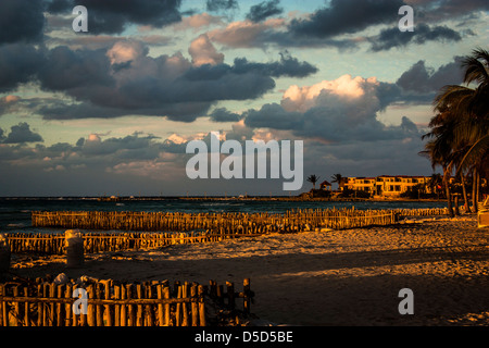 Playa Norte, Isla Mujeres, Mexique Banque D'Images