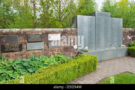 L'Écosse, Lockerbie, jardin de souvenir aux victimes de la catastrophe aérienne de 1988, l'attentat terroriste du vol 103 de la Pan Am Banque D'Images