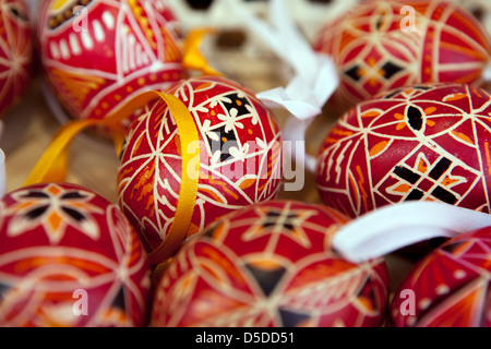 Original tchèque oeufs de Pâques, traditions Prague République tchèque Banque D'Images