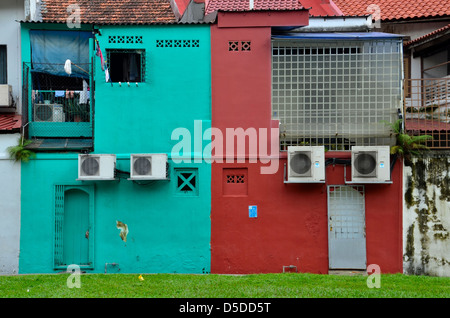 Minable brun et bleu-vert wall Banque D'Images