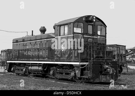 Vieille locomotive de 1913 Banque D'Images