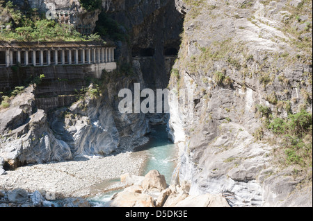 Dans les gorges de Taroko Hualian county, Taiwan Banque D'Images