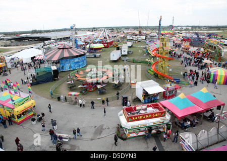 Vue aérienne de la foire du comté de St Lucie, St Lucie, FL, USA Banque D'Images