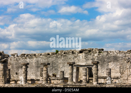 Les ruines de Tulum, l'État de Quintana Roo, Mexique Banque D'Images